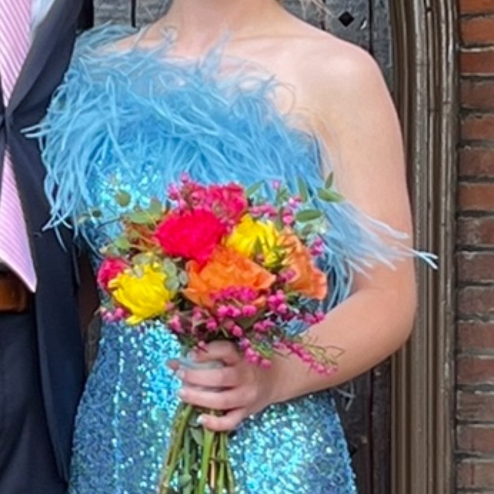 Sherri Hill Vintage blue prom dress